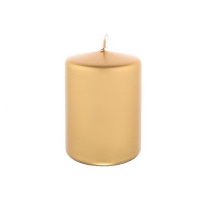 Свеча классическая Adpal 10/7 см металлик золотой - фото 42946