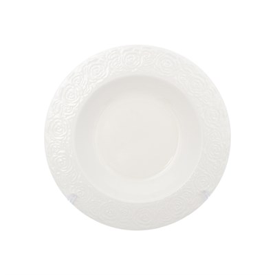 Набор глубоких тарелок из 2-х шт Royal Classics Белые розы диаметр 22 см - фото 44081