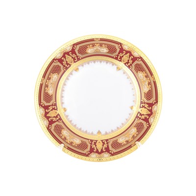 Набор тарелок Falkenporzellan Donna bordeaux gold 17 см(6 шт) - фото 47480