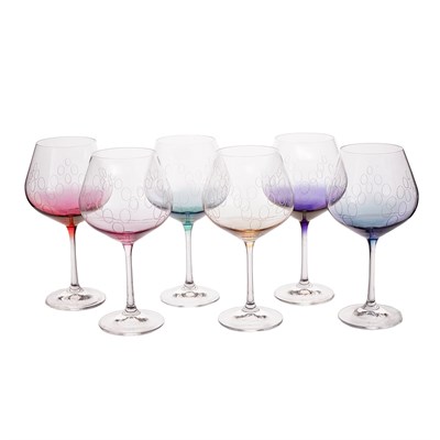 Набор бокалов для вина Crystalex Bohemia Арлекино 570мл (6 шт) - фото 47854