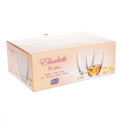 Набор стаканов для виски Crystalex Bohemia Розовый Арлекино 300мл (6 шт) - фото 47860