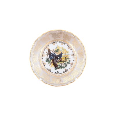 Набор тарелок Queen's Crown Aristokrat Охота бежевая 17 см (6 шт) - фото 48347
