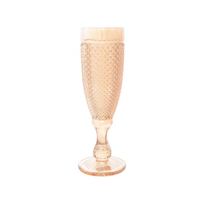 Набор бокалов для шампанского Royal Classics Мелкий ромб (6 шт) янтарь - фото 48647