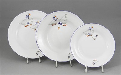 Набор тарелок на 6 персон "Гуси" Leander 18 предметов - фото 49330
