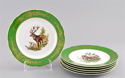 Набор тарелок десертных 19 см "Царская охота" Leander (6 штук) - фото 51235