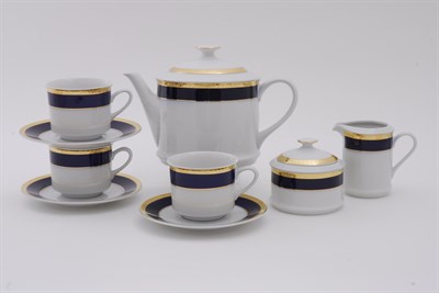 Сервиз чайный "Сабина" Кобальт Leander на 6 персон 15 предметов - фото 51509