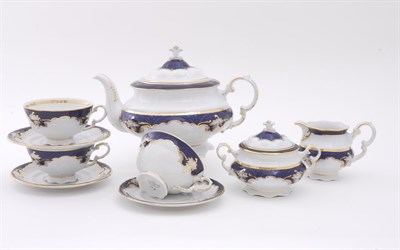 Сервиз чайный на 6 персон "Кобальтовый орнамент" Leander 15 предметов - фото 51532