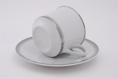 Набор чайных пар 200 мл "Платиновая отводка" Сабина Leander (6 штук) - фото 51591