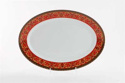 Блюдо для гарнира овальное 22см "Красный орнамент" Сабина Leander - фото 51691