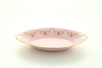 Блюдо овальное 17 см "Мелкие цветы, Соната" розовый фарфор Leander - фото 51721