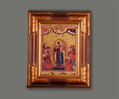 Икона "Всех скорбящих радость" на фарфоре в деревянной раме №1 250х185 мм Leander - фото 51802