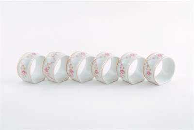 Набор колец для салфеток "Мелкие цветы" Соната Leander (6 штук) - фото 51820