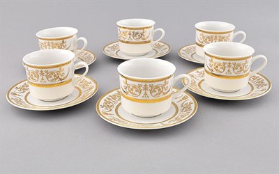 Набор чайных пар 200 мл "Золотой орнамент" Сабина Leander (6 штук) - фото 51915