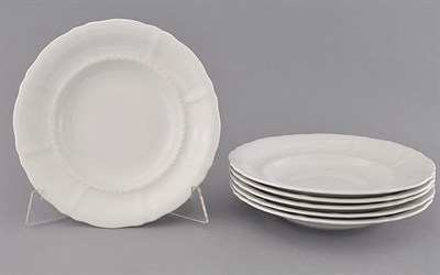 Набор тарелок глубоких 23 см "Без Декора Соната" Leander (6 штук) - фото 52004