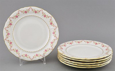 Набор тарелок десертных 17 см "Мелкие цветы" Соната Leander (6 штук) - фото 52012