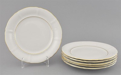 Набор тарелок десертных 17 см "Золотая лента" Соната Leander (6 штук) - фото 52013
