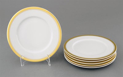 Набор тарелок десертных 17см "Золотая отводка" Сабина Leander (6 штук) - фото 52029