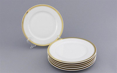 Набор тарелок десертных 19см "Золотая отводка" Сабина Leander (6 штук) - фото 52032