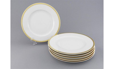 Набор тарелок мелких 25см "Золотая отводка" Сабина Leander (6 штук) - фото 52038