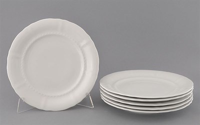 Набор тарелок 25 см "Без Декора Соната" Leander (6 штук) - фото 52049