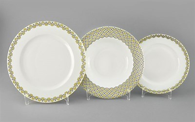 Набор тарелок на 6 персон "Восточное плетение" Сабина Leander 18 предметов - фото 52063