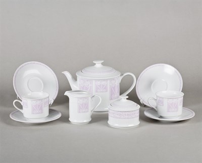 Сервиз чайный "Лиловый орнамент" Сабина Leander на 6 персон 15 предметов - фото 52265