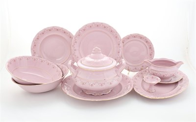 Сервиз столовый на 6 персон "Мелкие цветы" Соната Leander розовый фарфор 25 предметов - фото 52317