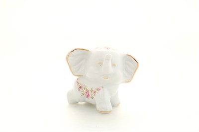 Фигурка Слонёнок БИМБО белый "Мелкие цветы" Leander - фото 52356