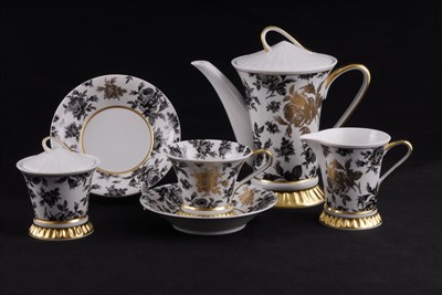 Сервиз чайный на 6 персон "Золотой цветок" Светлана Leander 15 предметов - фото 52372