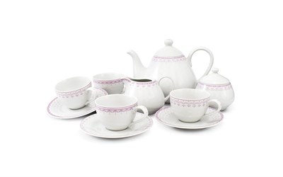 Чайный сервиз на 4 персоны "HYGGELYNE" Розовые узоры Leander 11 предметов - фото 52382