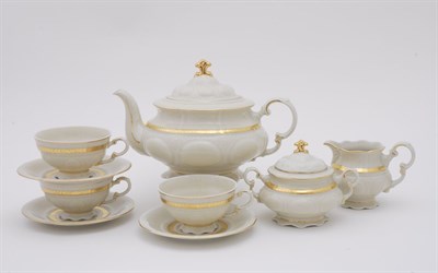 Сервиз чайный Leander "Золотая полоска" Соната на 6 персон 15 предметов - фото 52398