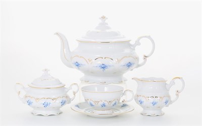 Сервиз чайный на 6 персон "Голубые цветы" Соната Leander 15 предметов - фото 52414