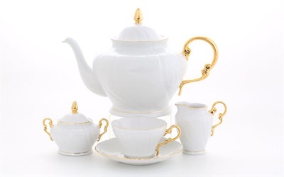 Сервиз чайный на 6 персон "Золотая отводка" Эла Leander 15 предметов - фото 52425