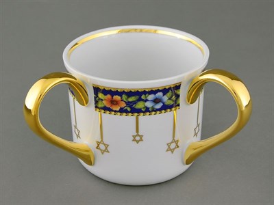 Чаша для омовения рук "Звезда Давида" Leander цветочный декор - фото 52428