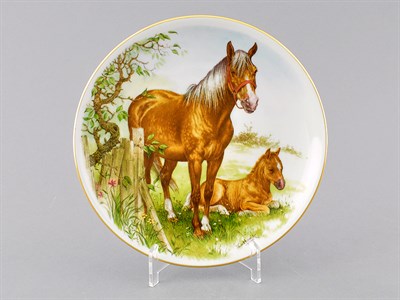 Тарелка мелкая подвесная 24 см "Лошади" декор 4 Leander - фото 52691