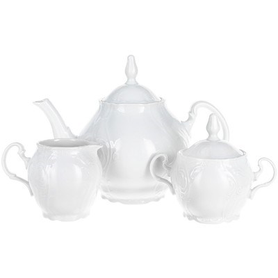 Чайный сервиз Bernadotte Недекорированный 6 персон 17 предметов (чашка бочка) - фото 52827