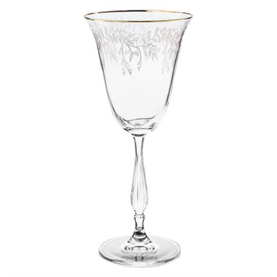 Набор бокалов для белого вина 185 мл "FREGATA" Crystalite Bohemia "Панто, затирка золото, отводка золото" (6 штук) - фото 52866