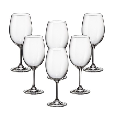 Набор бокалов для красного вина "SYLVIA" 450 мл Crystalite Bohemia (6 штук) - фото 52940