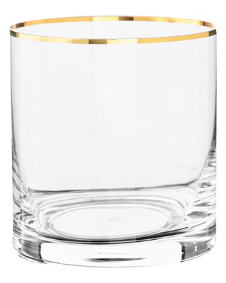 Набор стаканов для виски "LARUS" 410 мл "Отводка золото" Crystalite Bohemia (6 штук) - фото 53113
