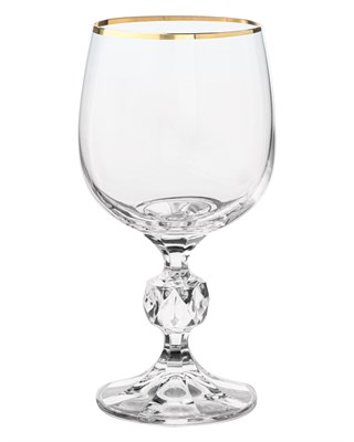 Набор бокалов для белого вина "STERNA" 190 мл "Отводка золото" Crystalite Bohemia (6 штук) - фото 53354