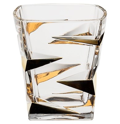 Набор стаканов для виски "ZIG ZAG GOLD" 300 мл Crystal Bohemia (6 штук) - фото 53677