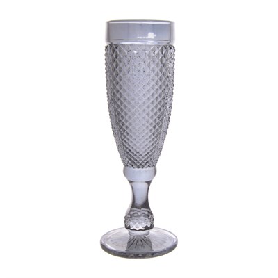 Бокал для шампанского Royal Classics Мелкий ромб (1 шт) дымчато-серый - фото 54317