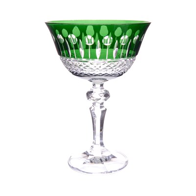 Фужер для мартини Кристина 180 мл Цветной хрусталь зеленый (1 шт) - фото 54736