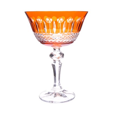 Фужер для мартини Кристина 180 мл Цветной хрусталь оранжевый (1 шт) - фото 54742