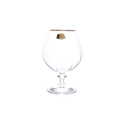 Набор бокалов для бренди Crystalex Bohemia Анжела золото 400 мл (6 шт) - фото 55708
