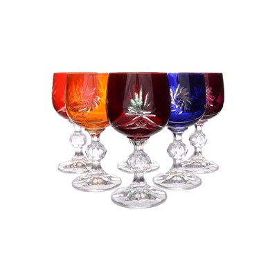Набор бокалов для вина Цветной хрусталь 150мл(6 шт) - фото 56166