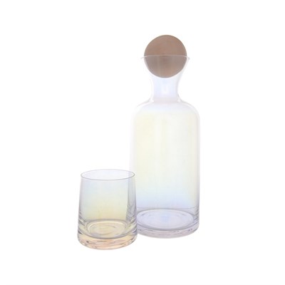 Набор для виски Royal Classics Мыльные пузыри штоф 1,1 л, 24,2*10 см + 4 стакана 260 мл 8,5*7,8 см - фото 56402