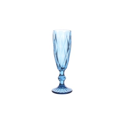 Набор бокалов для шампанского Royal Classics Ромб крупный 20*5*7 см (6 шт) синий - фото 56524