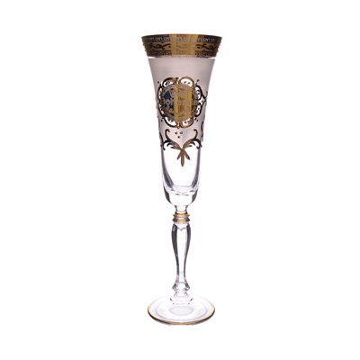 Виктория набор фужеров для шампанского Версаче Богемия B-G (6 шт) - фото 57473