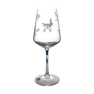 Бокал для вина Crystalex Bohemia Арлекино (голубой) 350мл (1 шт) - фото 57499